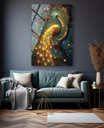 Peacock Wall Decor-Tempered Glass Wall Art-Peacock Wall Art-Glass Printing-Large Wall Art-Wall Hangings-Glass Wall Decor-Animal Wall Decor 2