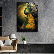 Peacock Wall Decor-Tempered Glass Wall Art-Peacock Wall Art-Glass Printing-Large Wall Art-Wall Hangings-Glass Wall Decor-Animal Wall Decor 3