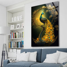 Peacock Wall Decor-Tempered Glass Wall Art-Peacock Wall Art-Glass Printing-Large Wall Art-Wall Hangings-Glass Wall Decor-Animal Wall Decor 3