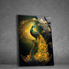 Peacock Wall Decor-Tempered Glass Wall Art-Peacock Wall Art-Glass Printing-Large Wall Art-Wall Hangings-Glass Wall Decor-Animal Wall Decor 3