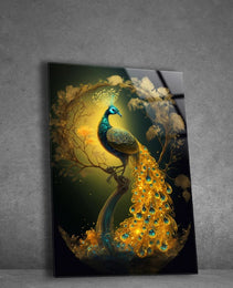 Peacock Wall Decor-Tempered Glass Wall Art-Peacock Wall Art-Glass Printing-Large Wall Art-Wall Hangings-Glass Wall Decor-Animal Wall Decor 3