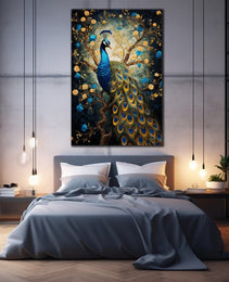 Peacock Wall Decor-Tempered Glass Wall Art-Peacock Wall Art-Glass Printing-Large Wall Art-Wall Hangings-Glass Wall Decor-Animal Wall Decor