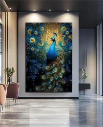 Peacock Wall Decor-Tempered Glass Wall Art-Peacock Wall Art-Glass Printing-Large Wall Art-Wall Hangings-Glass Wall Decor-Animal Wall Decor 4