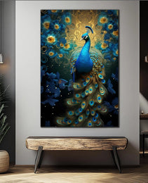 Peacock Wall Decor-Tempered Glass Wall Art-Peacock Wall Art-Glass Printing-Large Wall Art-Wall Hangings-Glass Wall Decor-Animal Wall Decor 4