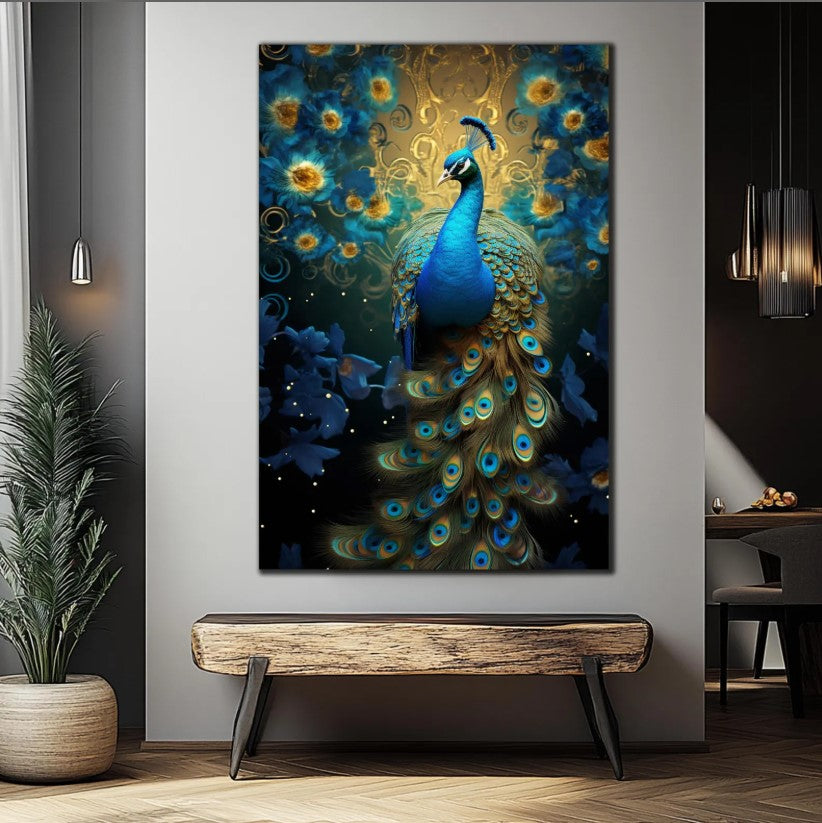 Peacock Wall Decor-Tempered Glass Wall Art-Peacock Wall Art-Glass Printing-Large Wall Art-Wall Hangings-Glass Wall Decor-Animal Wall Decor 4