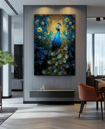 Peacock Wall Decor-Tempered Glass Wall Art-Peacock Wall Art-Glass Printing-Large Wall Art-Wall Hangings-Glass Wall Decor-Animal Wall Decor 4