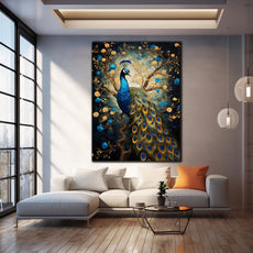 Peacock Wall Decor-Tempered Glass Wall Art-Peacock Wall Art-Glass Printing-Large Wall Art-Wall Hangings-Glass Wall Decor-Animal Wall Decor