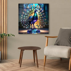Peacock Wall Decor-Tempered Glass Wall Art-Peacock Wall Art-Glass Printing-Large Wall Art-Wall Hangings-Glass Wall Decor-Animal Wall Decor 5