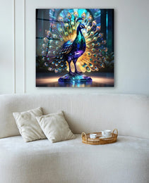 Peacock Wall Decor-Tempered Glass Wall Art-Peacock Wall Art-Glass Printing-Large Wall Art-Wall Hangings-Glass Wall Decor-Animal Wall Decor 5