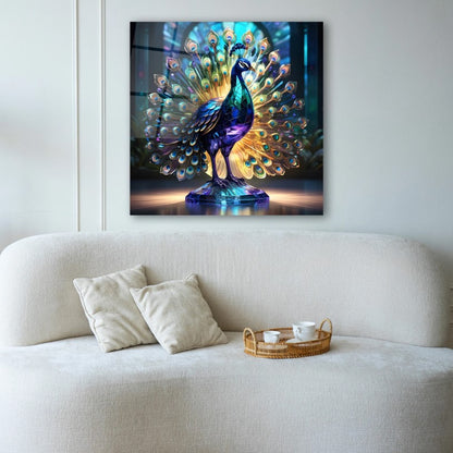 Peacock Wall Decor-Tempered Glass Wall Art-Peacock Wall Art-Glass Printing-Large Wall Art-Wall Hangings-Glass Wall Decor-Animal Wall Decor 5