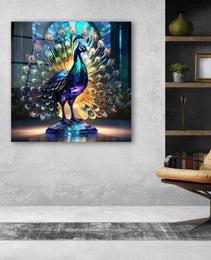 Peacock Wall Decor-Tempered Glass Wall Art-Peacock Wall Art-Glass Printing-Large Wall Art-Wall Hangings-Glass Wall Decor-Animal Wall Decor 5