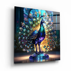 Peacock Wall Decor-Tempered Glass Wall Art-Peacock Wall Art-Glass Printing-Large Wall Art-Wall Hangings-Glass Wall Decor-Animal Wall Decor 5
