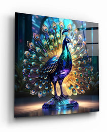 Peacock Wall Decor-Tempered Glass Wall Art-Peacock Wall Art-Glass Printing-Large Wall Art-Wall Hangings-Glass Wall Decor-Animal Wall Decor 5