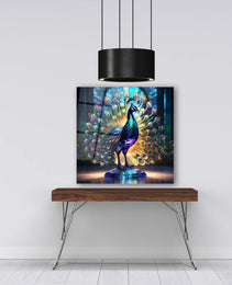 Peacock Wall Decor-Tempered Glass Wall Art-Peacock Wall Art-Glass Printing-Large Wall Art-Wall Hangings-Glass Wall Decor-Animal Wall Decor 5