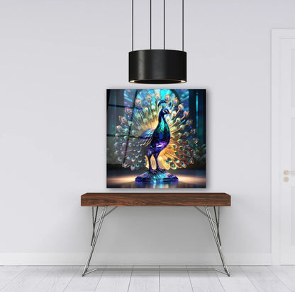 Peacock Wall Decor-Tempered Glass Wall Art-Peacock Wall Art-Glass Printing-Large Wall Art-Wall Hangings-Glass Wall Decor-Animal Wall Decor 5
