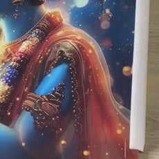 Radha Krishna Glass Wall Art, Tempered Glass Hindu Wall Decor, Wall Hangings, Engagement Gifts, Living Room Art, Wedding Gifts, Glass Print 5