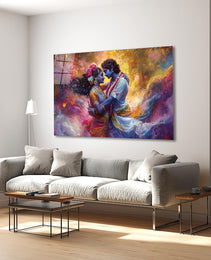 Radha Krishna Glass Wall Art, Tempered Glass Hindu Wall Decor, Wall Hangings, Engagement Gifts, Living Room Art, Wedding Gifts, Glass Print 3